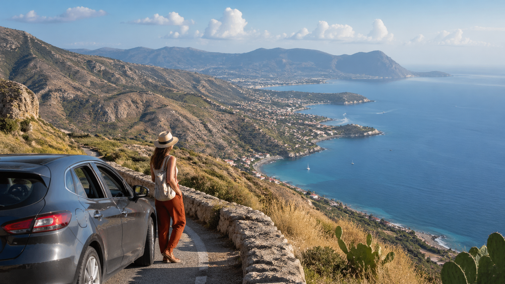Coastal View From The Hillside Road