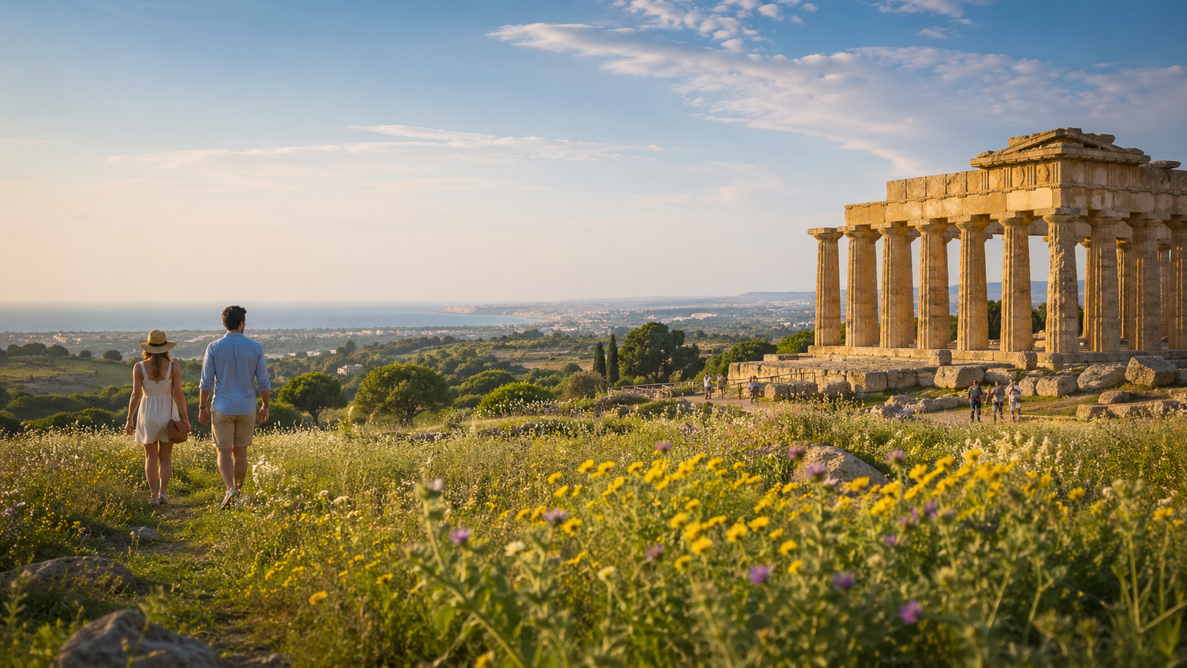 Serene Stroll By Ancient Ruins