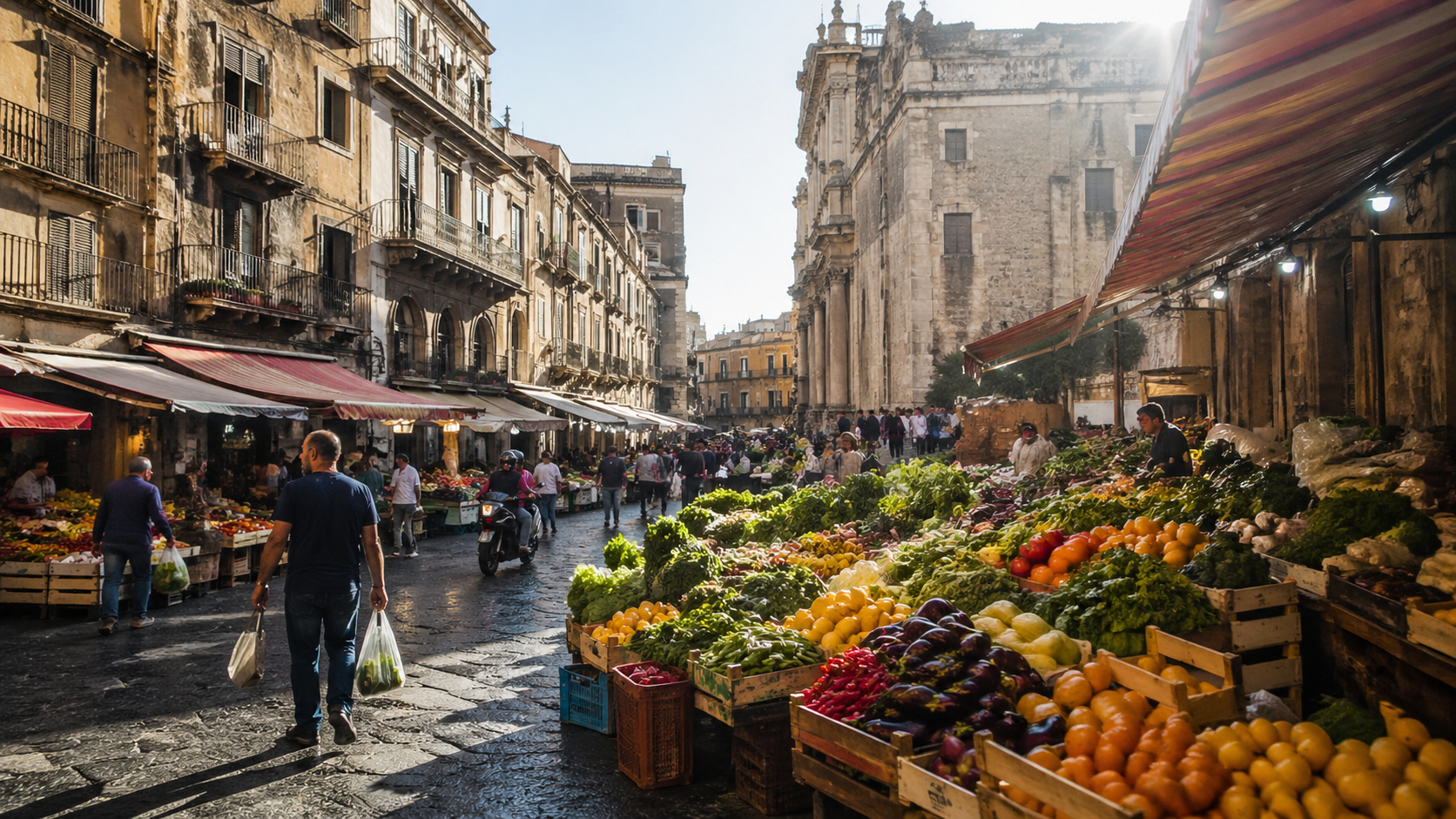 Markt und Streetfood auf Sizilien