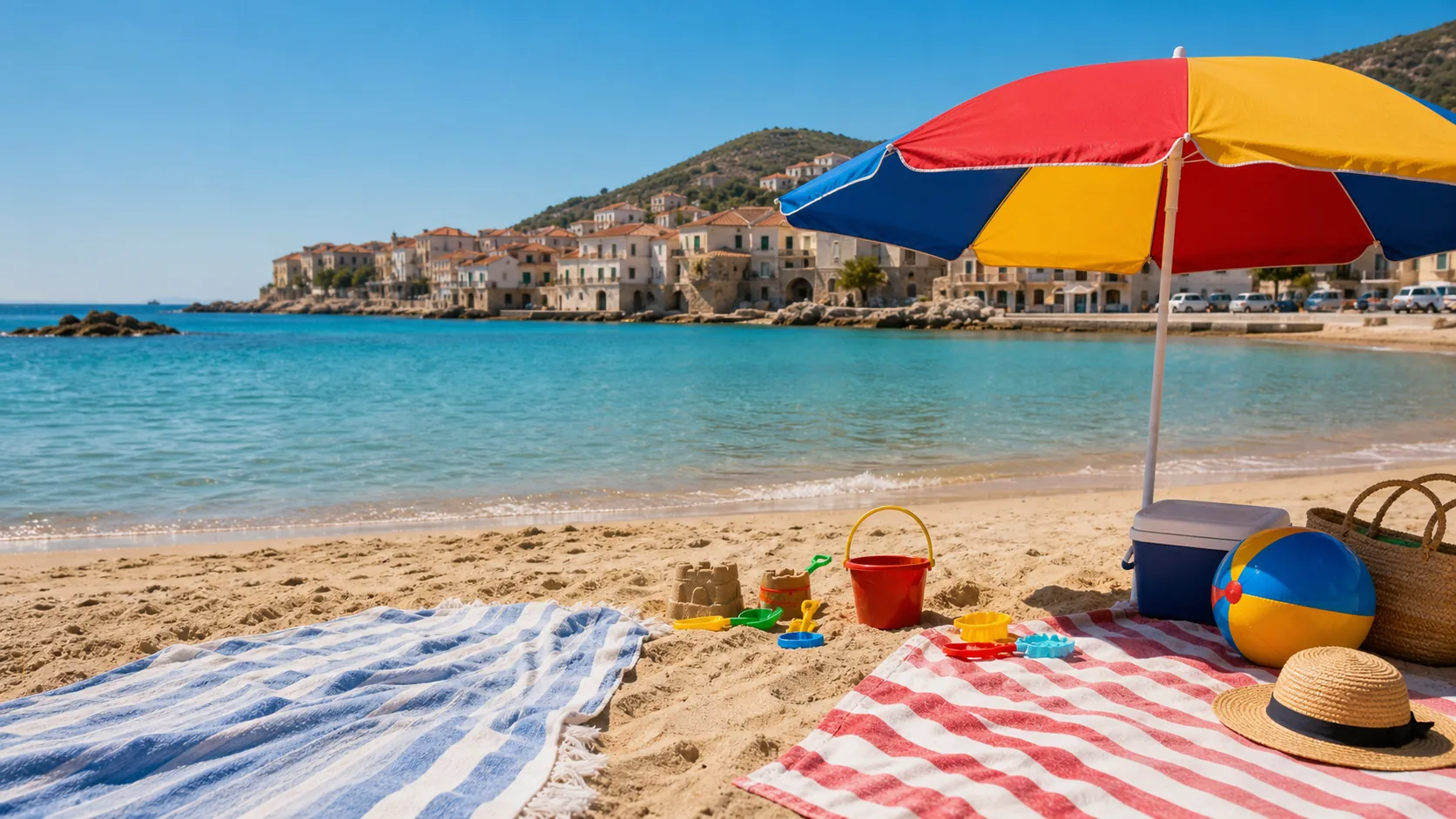 Familien-Strandtag auf Sizilien